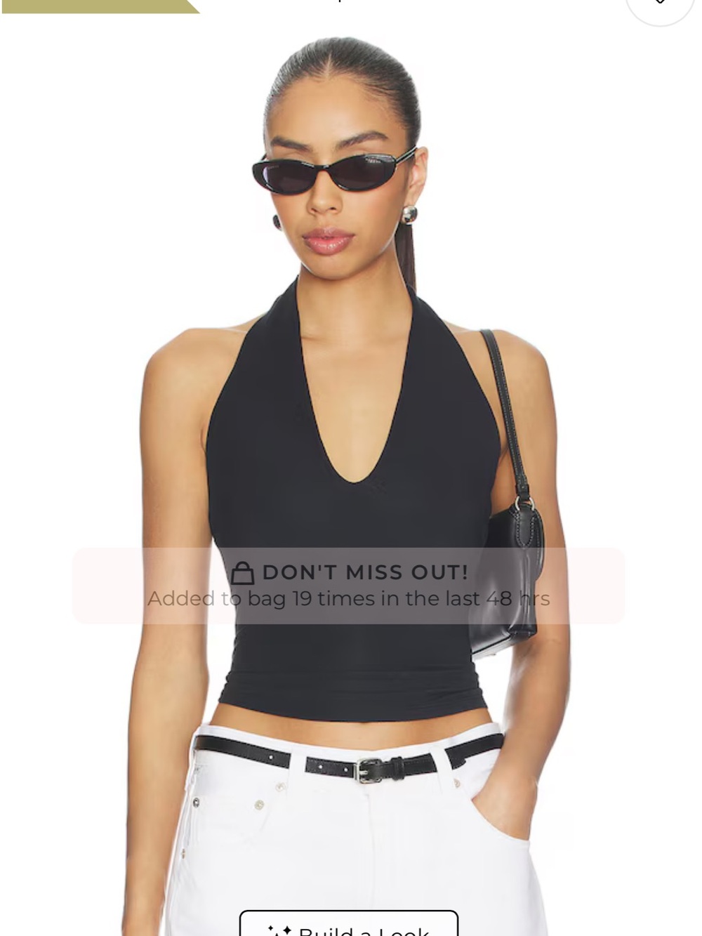 Skims Smooth Layers.Plunge Halter New Sz S Black obsidian
